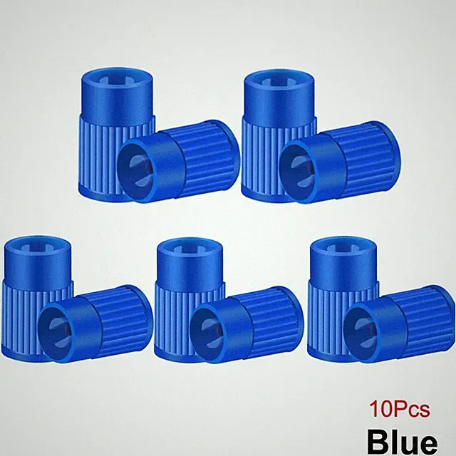 10Pcs Plastic Tire Valve Caps With Valve Core Remover Tool Car Bike Covers