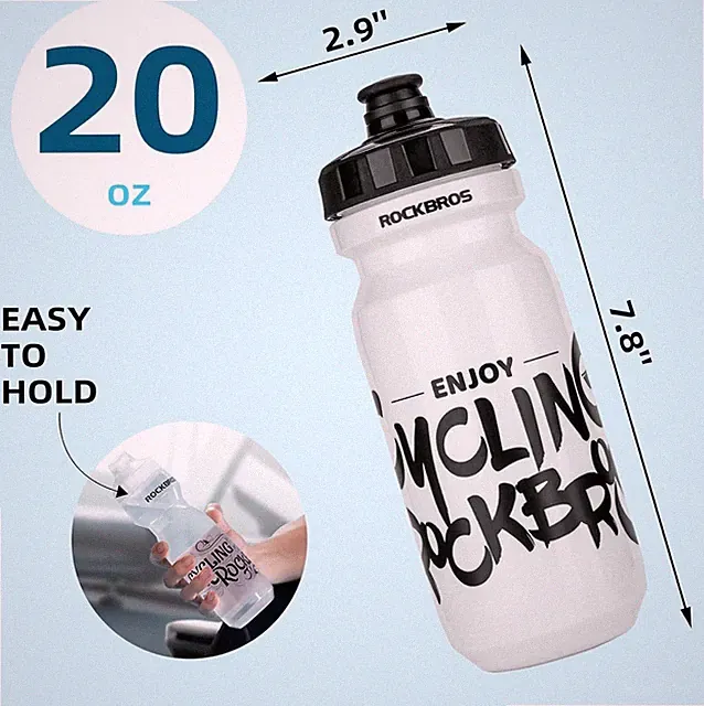 **** 2 BOTTLES ****Rockbros Cycling Water Bottle 20oz BPA-Free