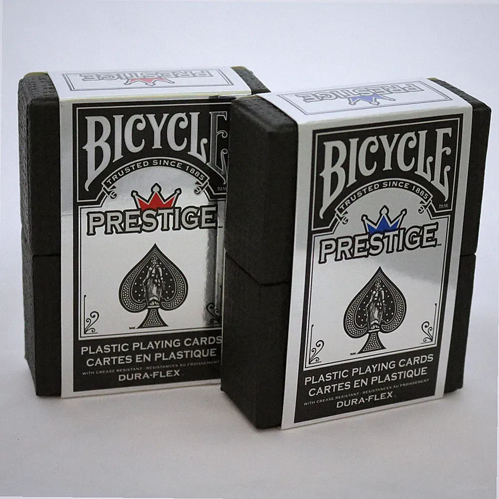 2 Box Edition Decks Red Blue Bicycle Prestige Poker Playing Cards 100% Plastic