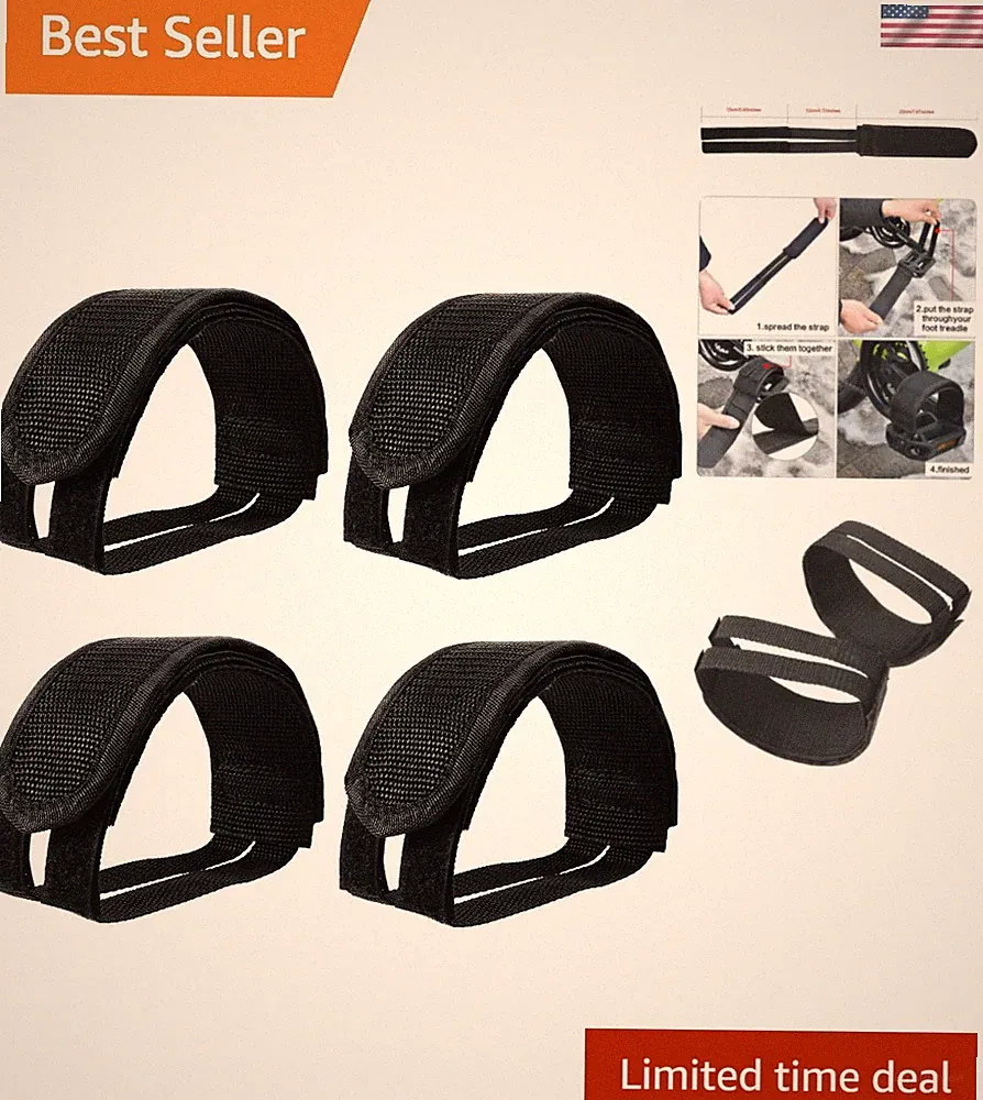2 Pairs Kids Bicycle Feet Strap Pedal Straps for Fixed Gear Bike