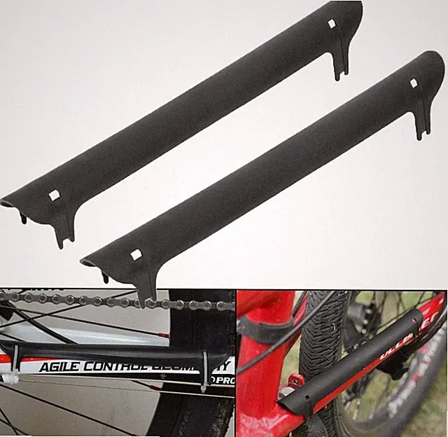 2 Pcs Bicycle Frame Chain Chainstay Plastic Protector Guard Pad
