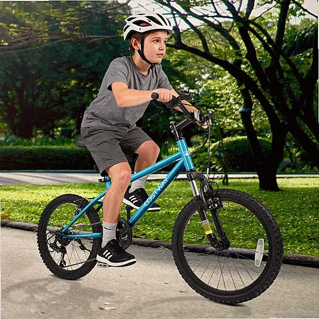 20 Inch Kids Mountain Bike for Boys Girls Aged 8+ Years Old w/Suspension Fork
