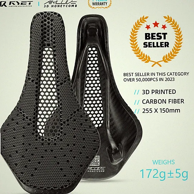 3D Printed Bike Saddle Hollow Comfortable Breathable Mountain Road Bicycle Seat