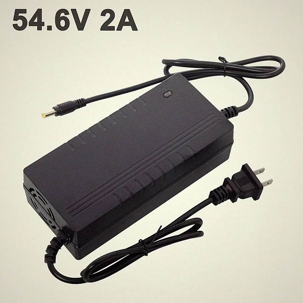 54.6V 2A Smart Charger DC 5.5x2.1mm Plug for 48V Electric Bicycle Li-ion Battery
