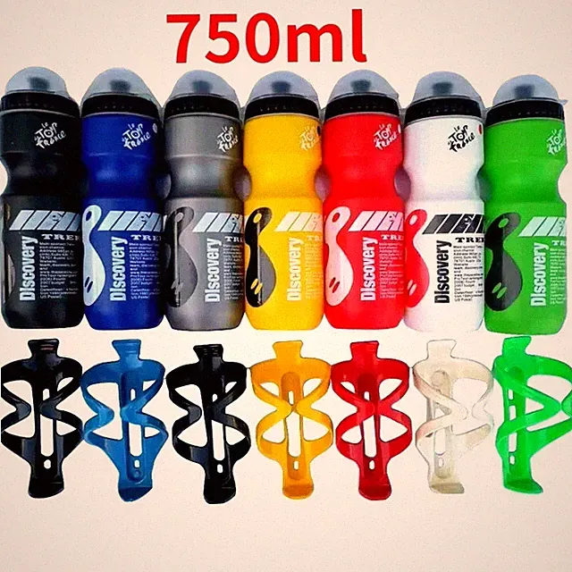 750ML Portable Bike Water Bottle with Holder Outdoor Sports Cycling