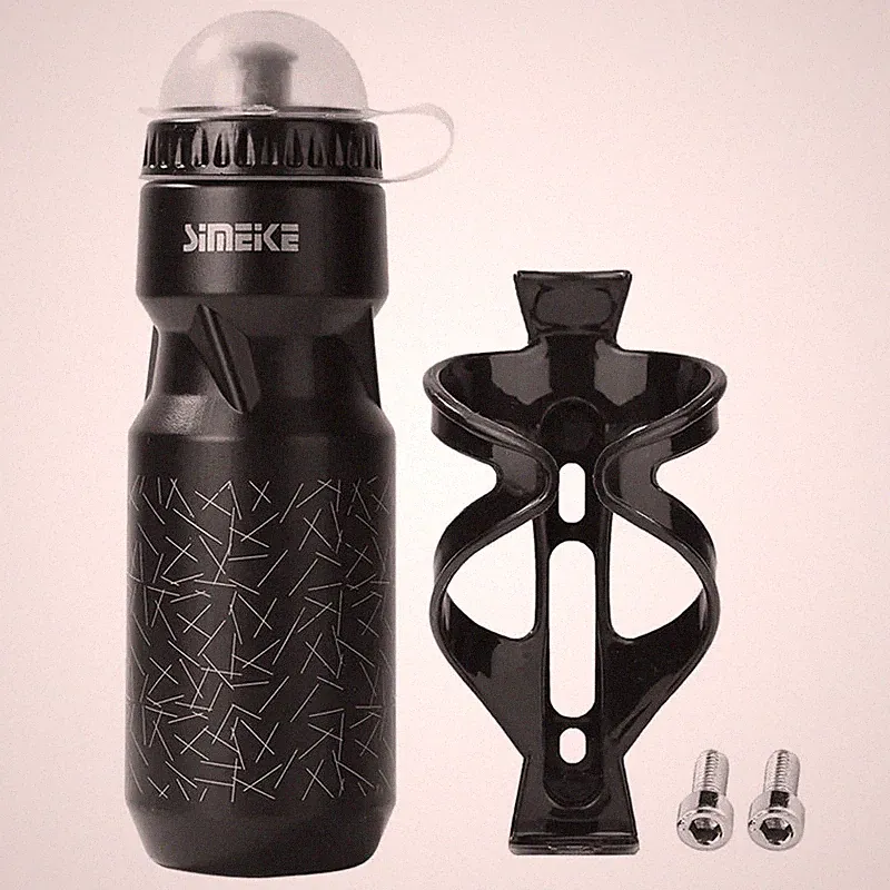 750ml Sports Mountain Bike Bicycle Cycling Water Drink Bottle with Holder Cage~