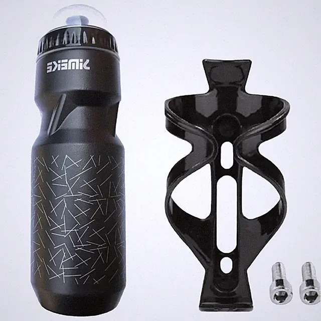 750ml Sports Water Bottle with Bike Holder Cage MTB Road Bicycle Cycling Drink F