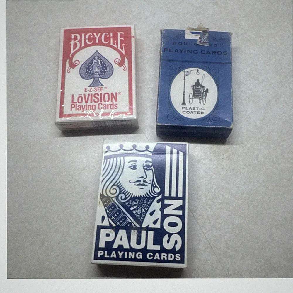 Bicycle Casino Playing Cards Lot 3 Decks Plastic Coated Linen Finish