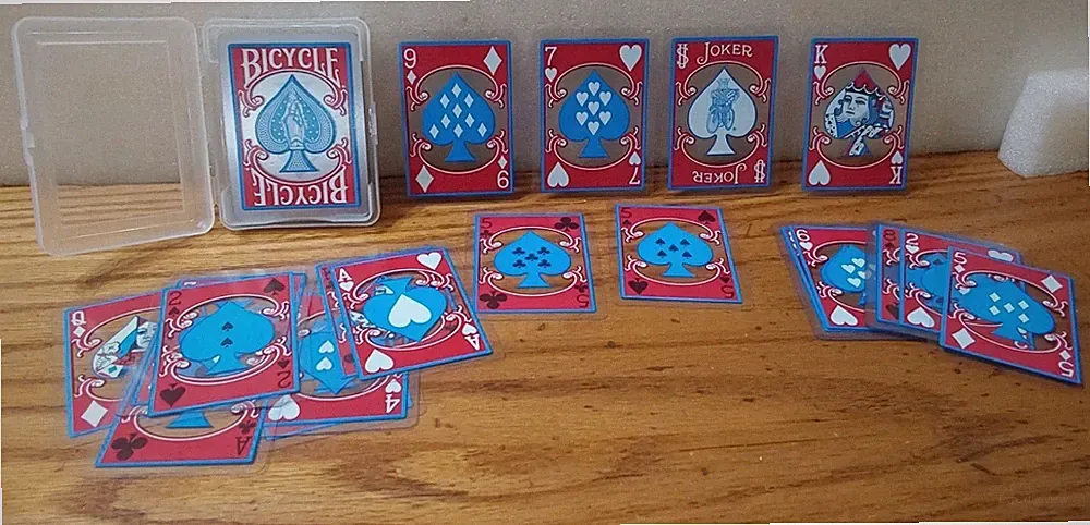 Bicycle Clear Plastic Poker Playing Cards Blue Red Outdoor Waterproof w Case