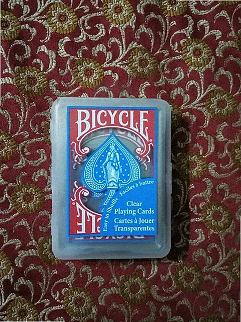 Bicycle Clear Plastic Poker Playing Cards - BLUE/TEAL/ WATERPROOF