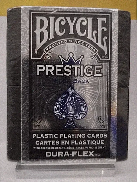BICYCLE PRESTIGE 100% Plastic Playing Cards, 1 Deck (Blue)