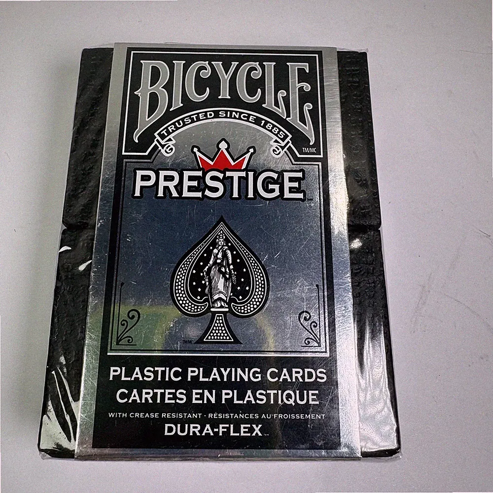 BICYCLE® Prestige (Red) Plastic Playing Cards Dura-Flex Crease Resistant NEW Box