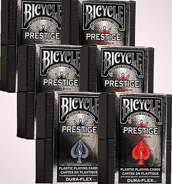 Bicycle Prestige Rider Back Plastic Dura-Flex Playing Cards - Set of 6 Decks,...