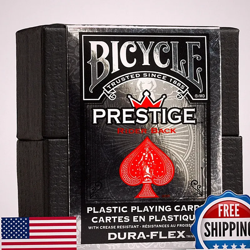 Bicycle Prestige Waterproof Plastic Playing Cards Red Blue Colors May Vary