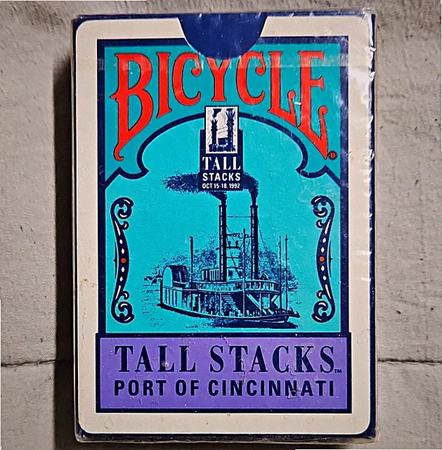 Bicycle Tall Stacks Port of Cincinnati Plastic Coated Card Deck 1992