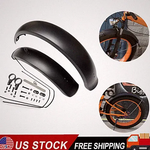 Black Mudguards E-Bike Fenders 26" X4.0 Fat Tire Wide 110MM Mud Guards Fender