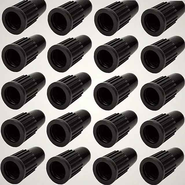 Black Presta Valve caps Plastic Bike tubeless tire caps air dust stem Covers...