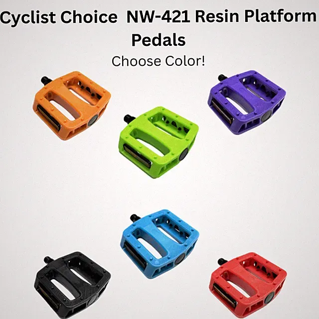 Cyclists Choice NW-421 Resin Platform Pedals 9/16" Choose Color!