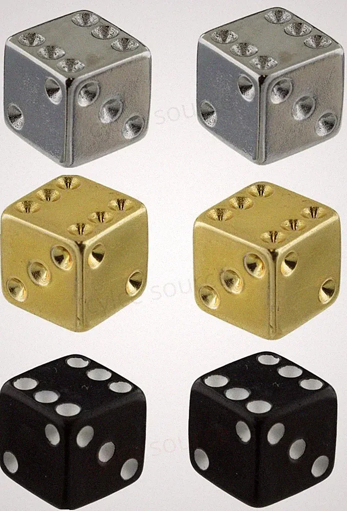 Dice Bicycle Valve Caps Lowrider BMX Chopper Bike Beach Cruiser Schrader