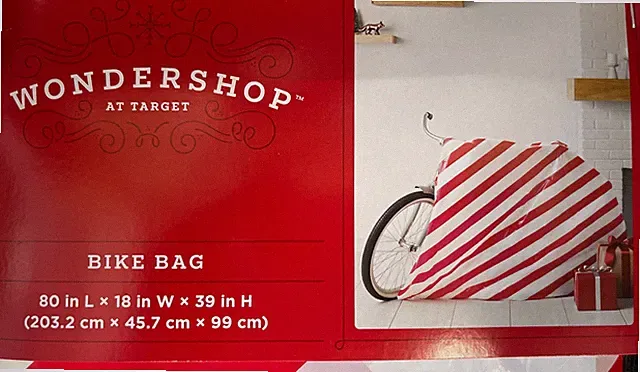 Five (5) X-Large Gift Bags, Red/White Striped 80 X 18 X 39, Big Gift Bags, Bike