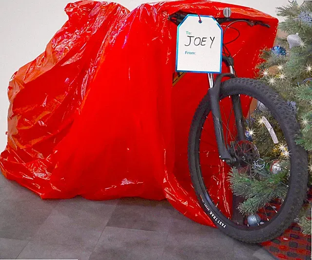 Giant Jumbo Bike Size Gift Bag Wrap 96 x 60-Inches for Oversized Gifts Red