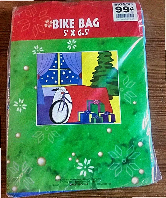 Jumbo Bike Blue Gift Bag Oversized Bicycle Present Bag Gift Wrap Bag 5' x 6.5'
