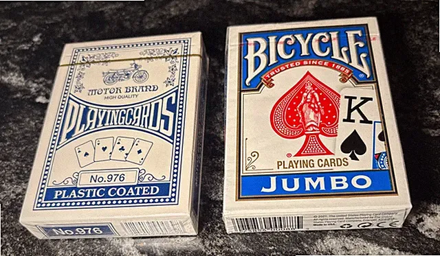 Lot of 2 Bicycle Jumbo & No. 976 Plastic Coated Playing Cards - Blue -Sealed