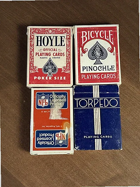 Lot Of 4 Vintage Hoyle Bicycle Playing Cards Poker Deck Plastic Coated - Red