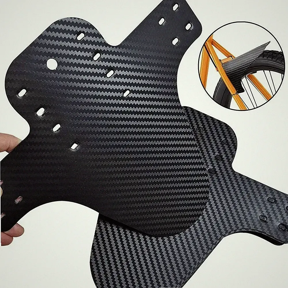 MTB Bike Mudguard Front Rear Fender Carbon Fiber Plastic Bicycle Wings