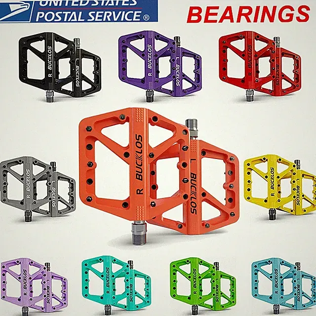 MTB Road Bike Nylon Pedals Lightweight Widen 9/16" DU Bearing Pedal For ROCKBROS