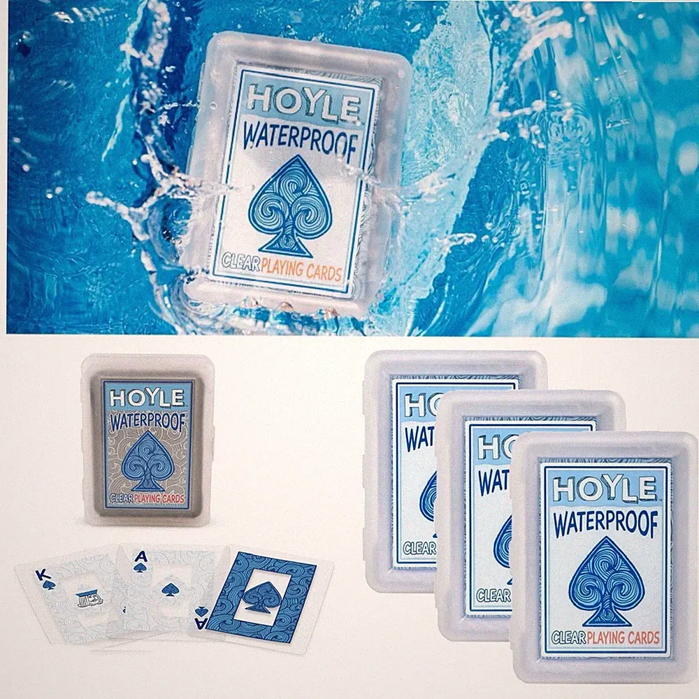 NEW~ Bicycle Hoyle Waterproof Clear Playing Cards LOT x3 Full Decks Game Plastic