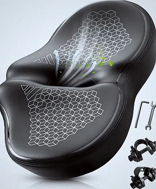 Noseless Oversized Bike Seat for Men & Women, 2026 Upgrade Comfortable Extra Wid