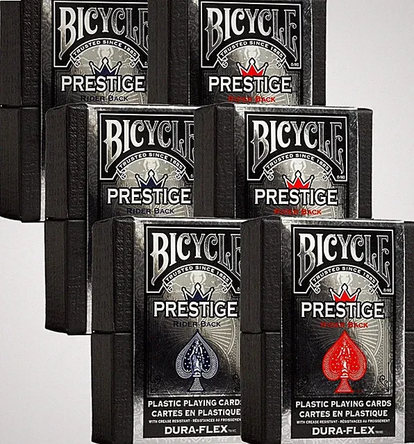 Prestige Plastic Playing Cards - Set of 6 Durable Decks for Fun Games