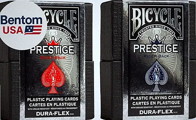 Prestige Waterproof Plastic Playing Cards, Red and Blue 2 Pack