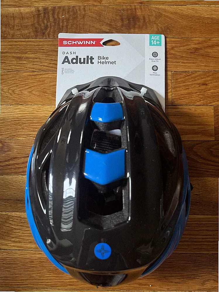 Schwinn Dash Adjustable Vented Bike Cycling Skate Helmet Black Blue Adults 14+