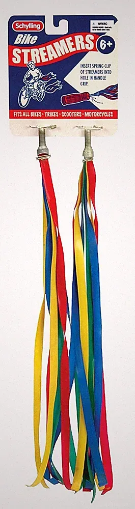 Schylling Toys Rainbow Plastic Bike/Bicycle Streamers #BS
