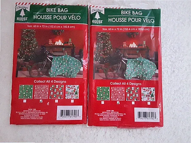 Set Of 2-Jumbo 72"x60" Red Gift Bag Giant Bike Bag Christmas