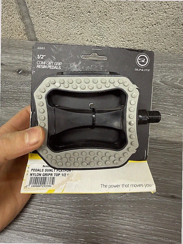 Sunlite Comfort Grip Bike Platform Pedals 1/2 Plastic Cruiser Bicycle