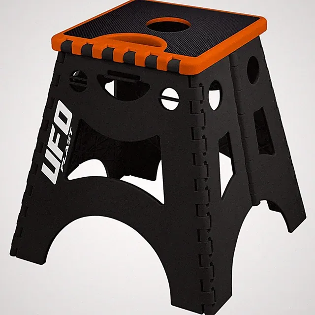 UFO Plastics Foldable Bike Stand - Orange Motorcycle Street Bike Dirt Bike