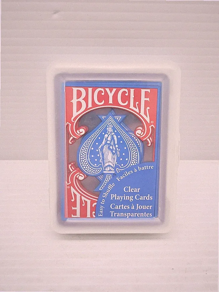 Vintage Bicycle Clear Waterproof Plastic Poker Playing Cards Good Condition
