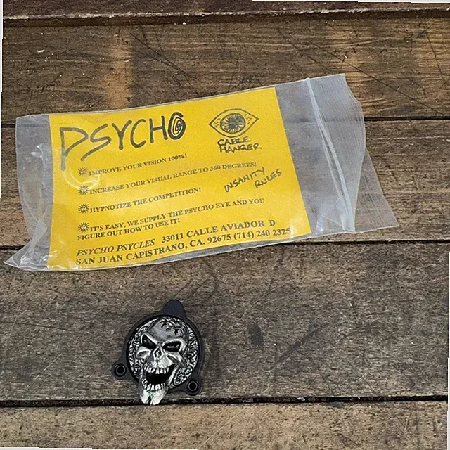 Vintage Psycho Psycles Skull Brake Cable Hanger NOS MTB BMX Eye Old School