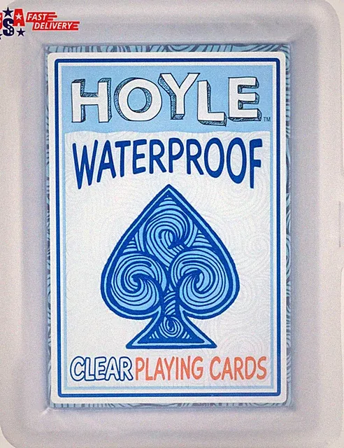 Waterproof Playing Cards, Clear Plastic Deck of Cards for Outdoor Card Games, Ca