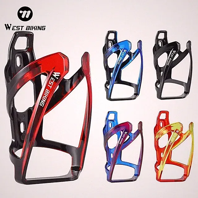 WEST BIKING Colorful Gradient Bike Bottle Cage Ultralight Bicycle Bottle Holder